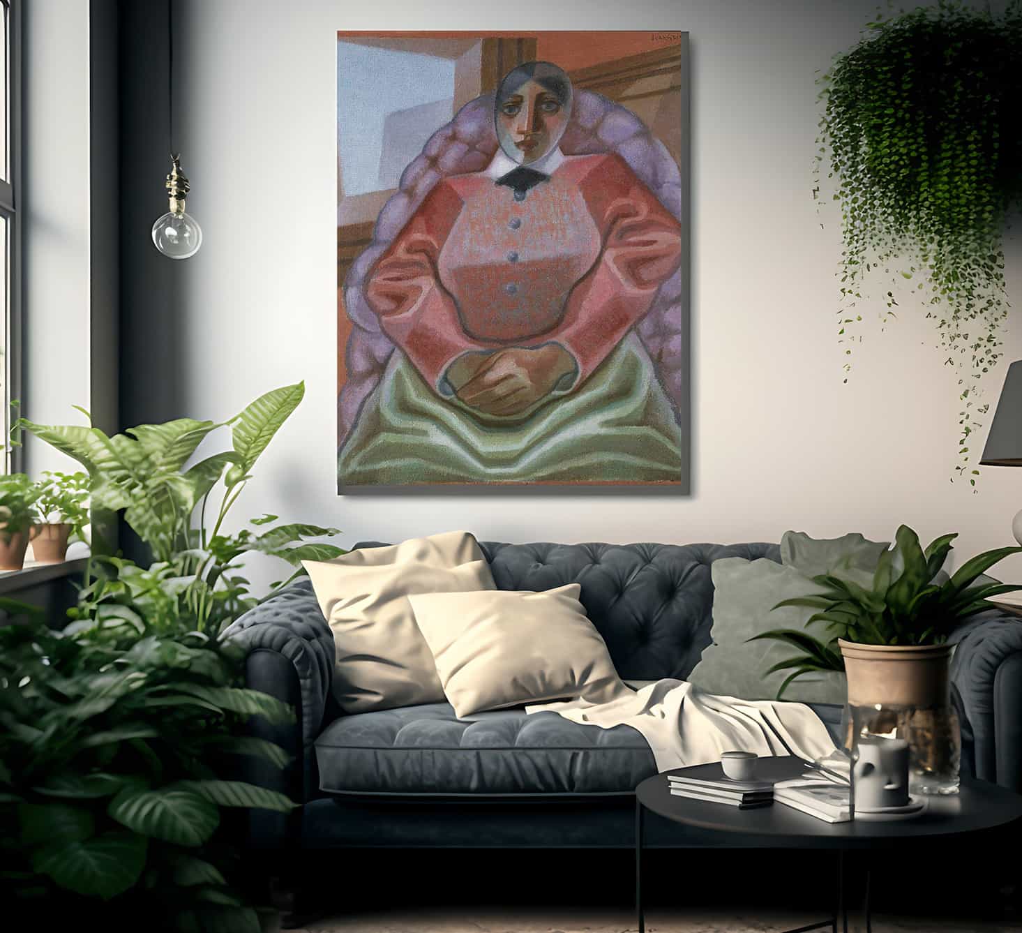 Woman In An Armchair By Juan Gris Fine Art Print