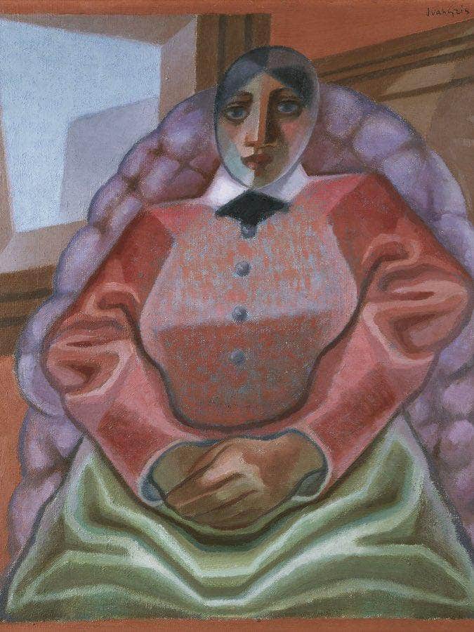 Woman In An Armchair By Juan Gris Fine Art Print