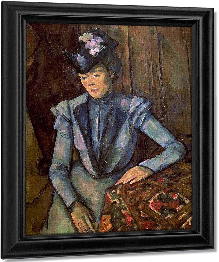 Woman In Blue (Madame Cezanne) 1 By Paul Cezanne Fine Art Print