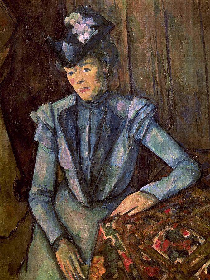 Woman In Blue (Madame Cezanne) 1 By Paul Cezanne Fine Art Print