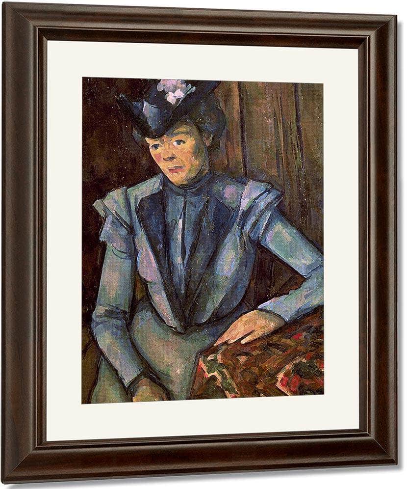 Woman In Blue (Madame Cezanne) 1 By Paul Cezanne Fine Art Print