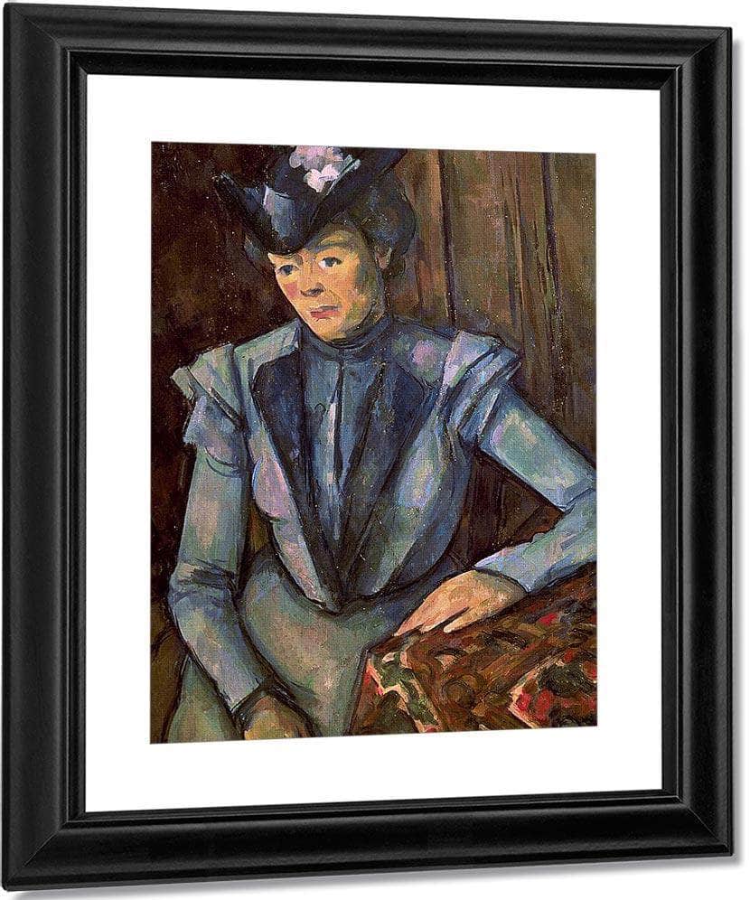 Woman In Blue (Madame Cezanne) By Paul Cezanne Fine Art Print