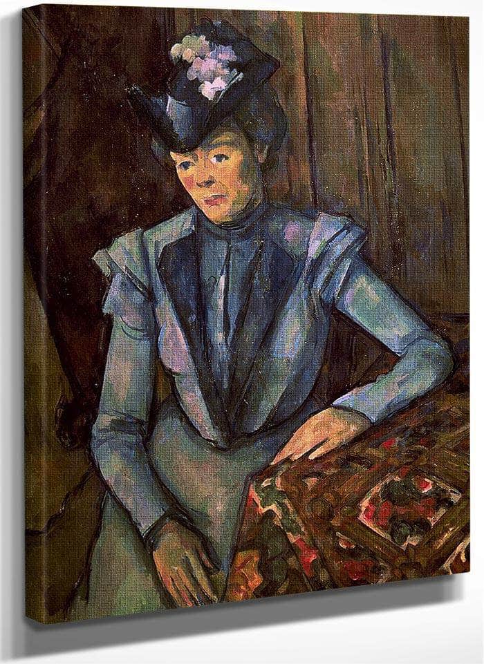 Woman In Blue (Madame Cezanne) By Paul Cezanne Fine Art Print