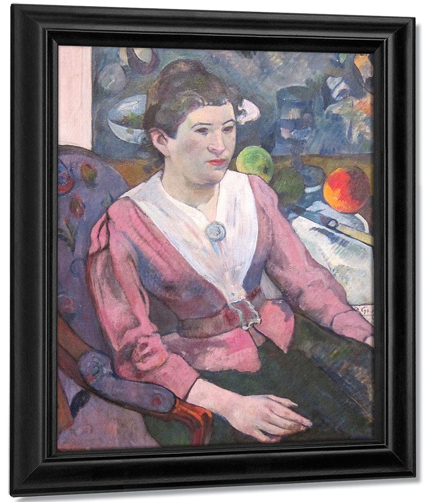 Woman In Front Of A Still Life By Cezanne 1890 2 By Paul Gauguin Fine Art Print
