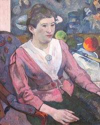 Woman In Front Of A Still Life By Cezanne 1890 2 By Paul Gauguin Fine Art Print