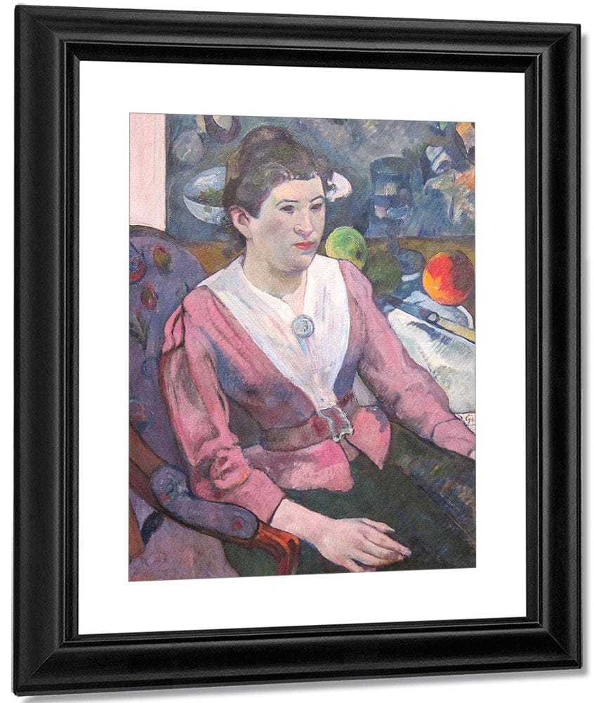 Woman In Front Of A Still Life By Cezanne 1890 2 By Paul Gauguin Fine Art Print