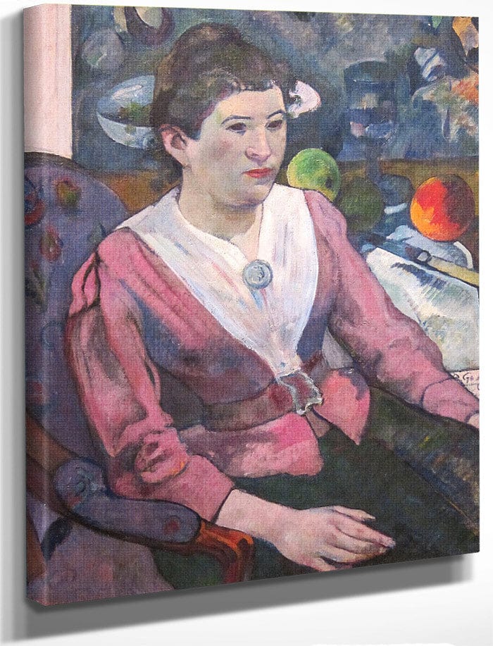 Woman In Front Of A Still Life By Cezanne 1890 2 By Paul Gauguin Fine Art Print
