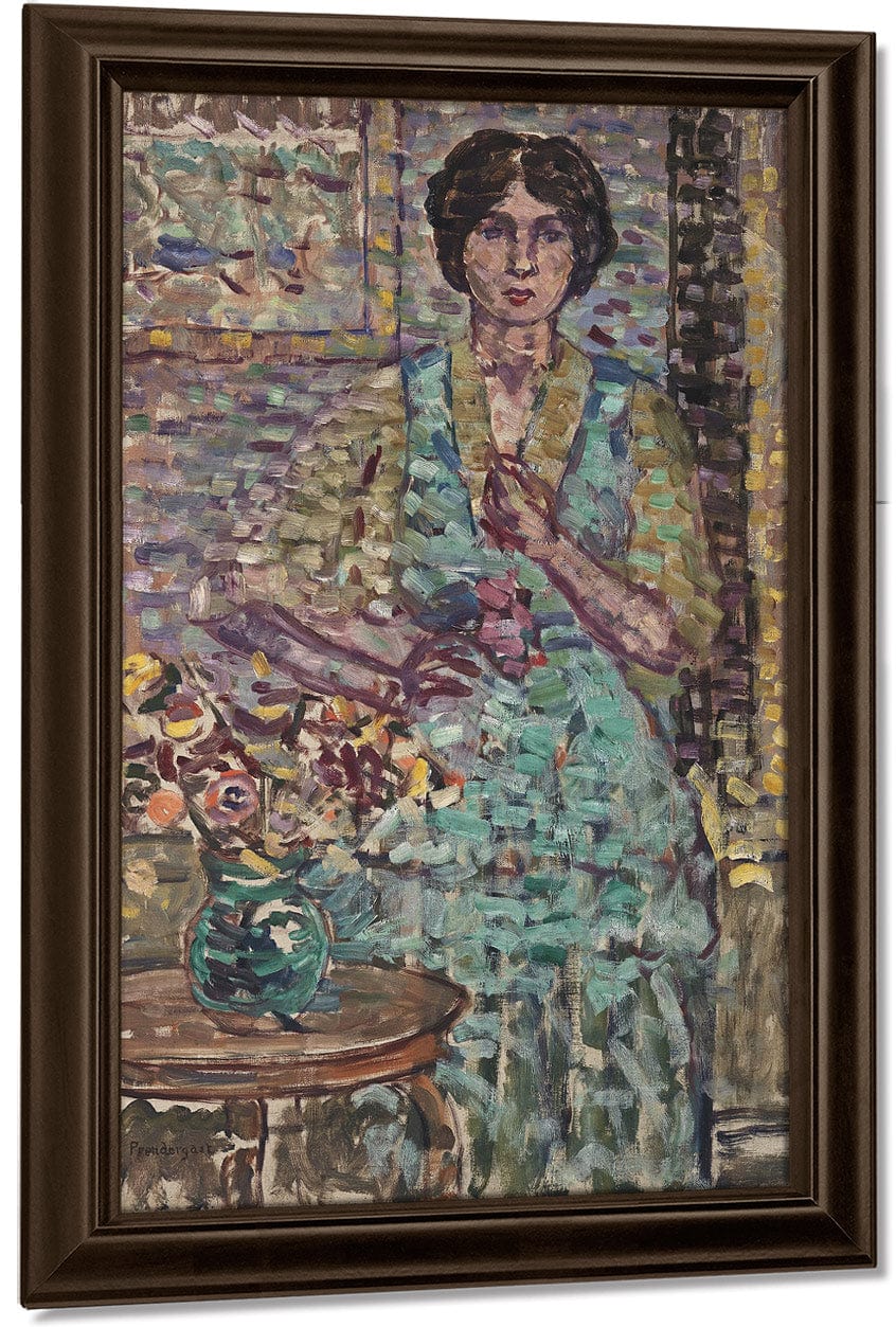 Woman In Green Dress By Maurice Brazil Prendergast Fine Art Print
