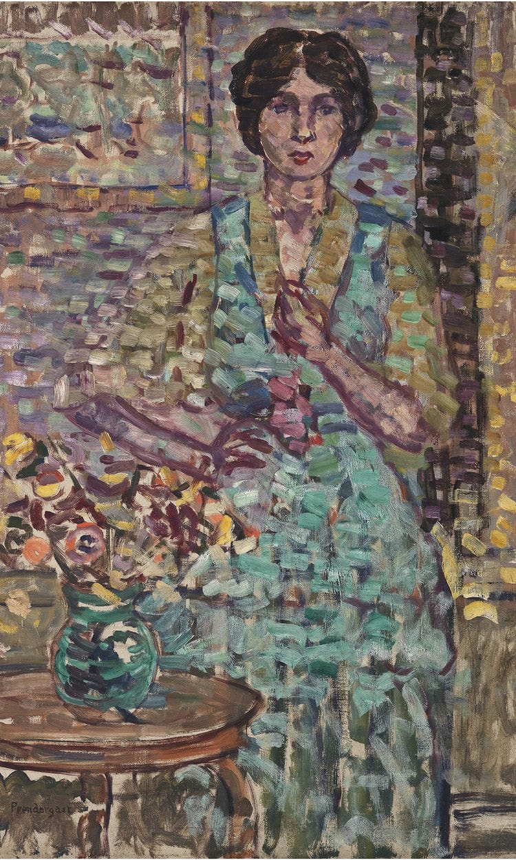 Woman In Green Dress By Maurice Brazil Prendergast Fine Art Print