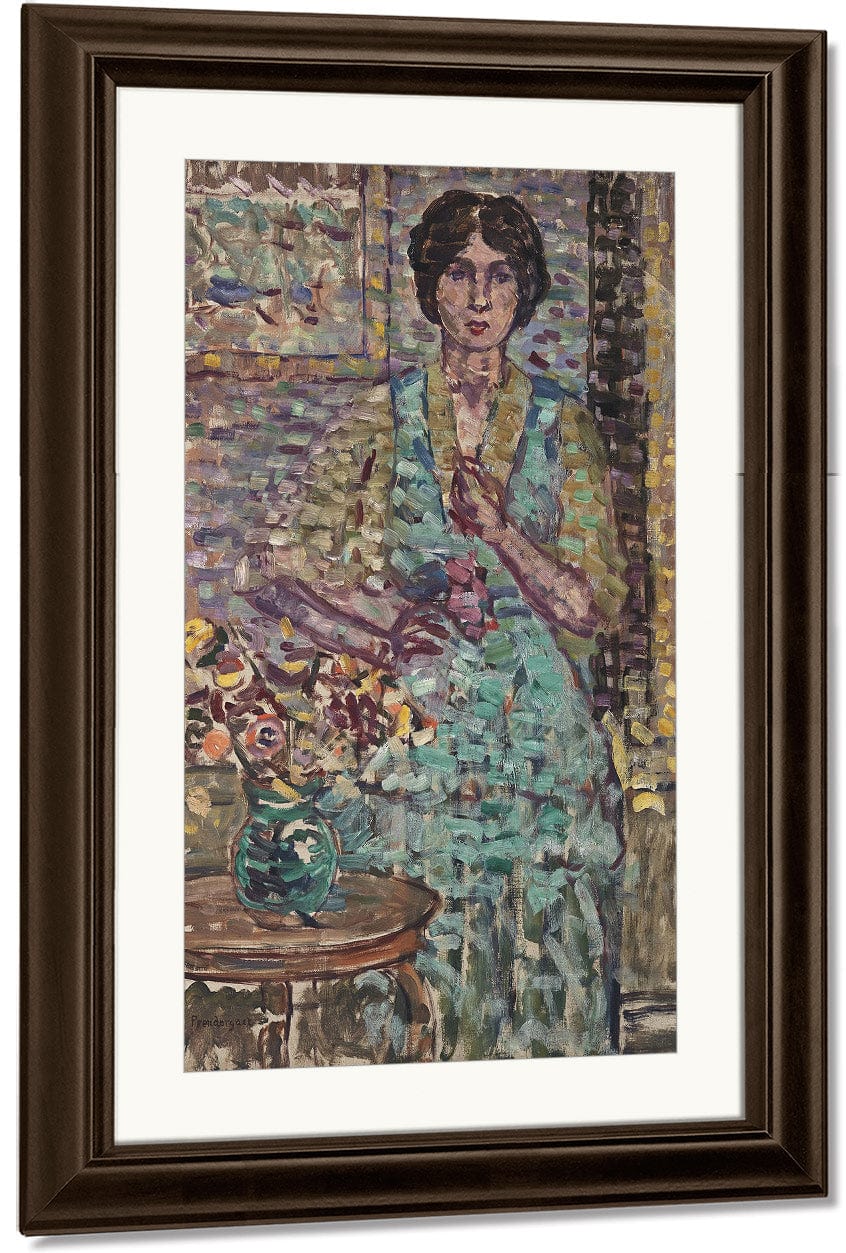 Woman In Green Dress By Maurice Brazil Prendergast Fine Art Print