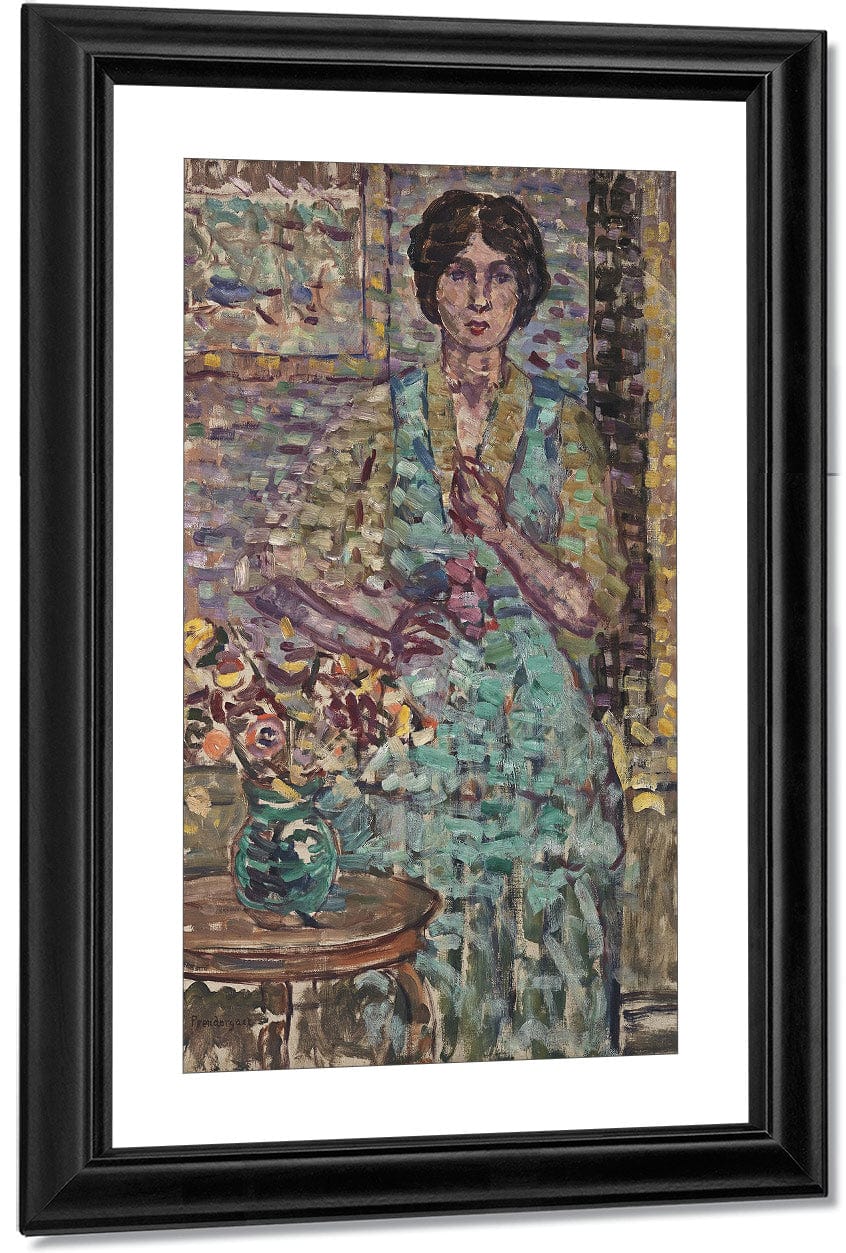 Woman In Green Dress By Maurice Brazil Prendergast Fine Art Print