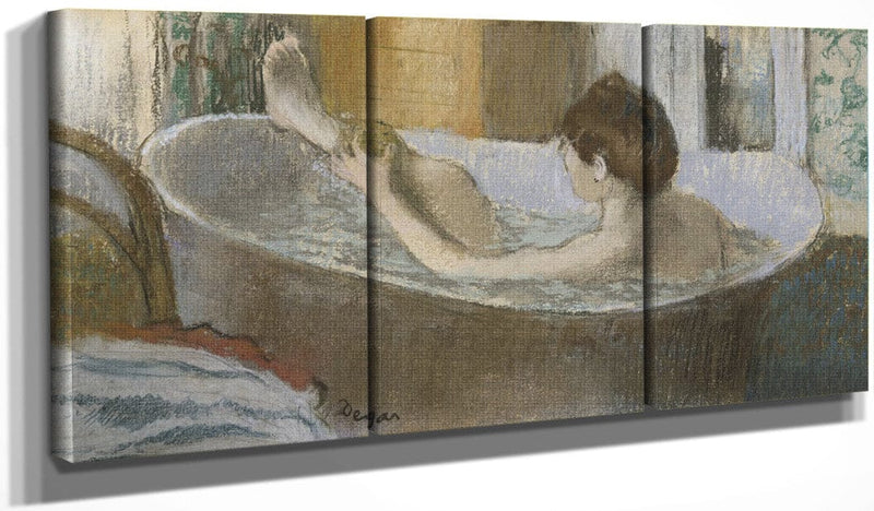 Woman In Her Bath, Sponging Her Leg By Edgar Degas Fine Art Print