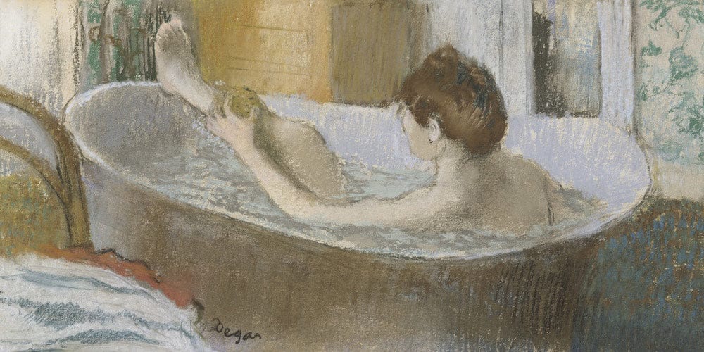 Woman In Her Bath, Sponging Her Leg By Edgar Degas Fine Art Print