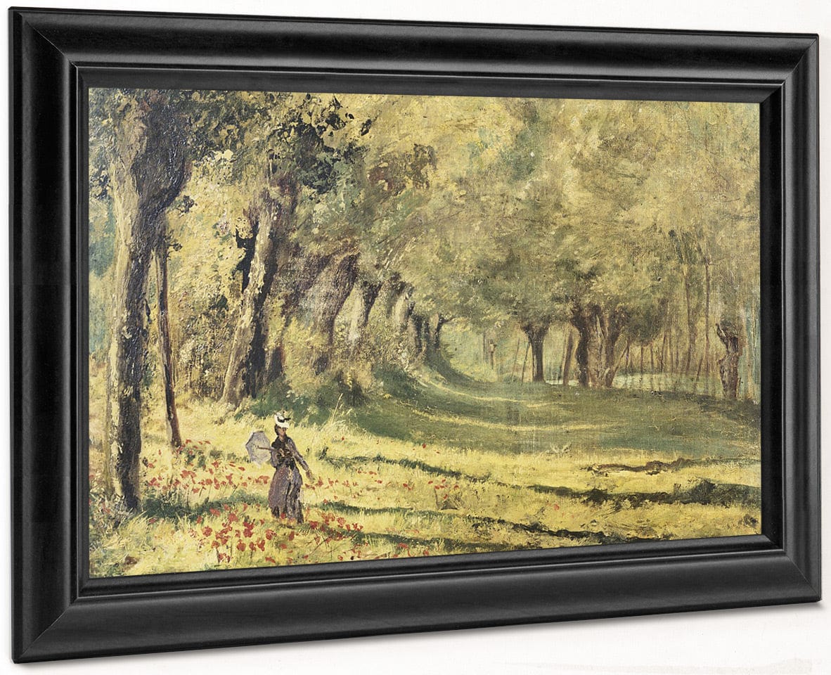 Woman In The Forest By Claude Monet Fine Art Print