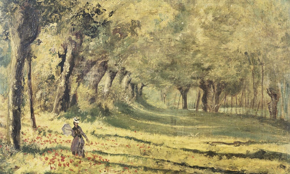 Woman In The Forest By Claude Monet Fine Art Print
