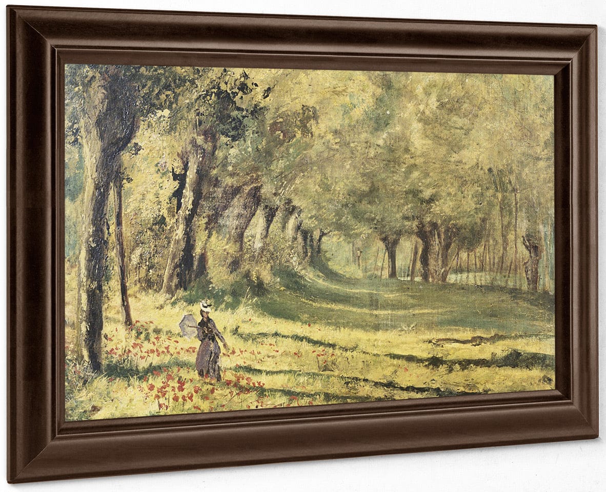 Woman In The Forest By Claude Monet Fine Art Print