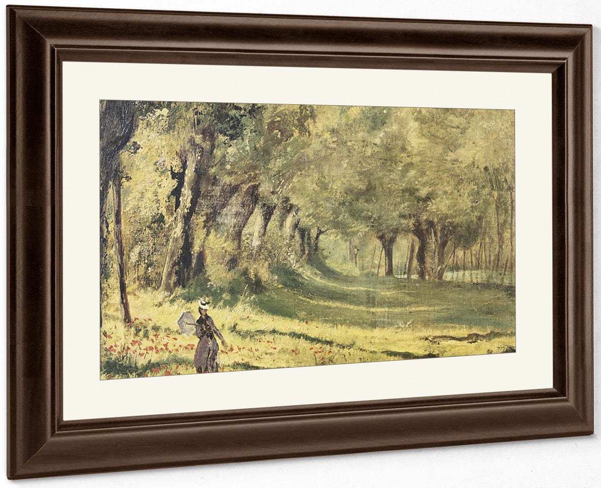 Woman In The Forest By Claude Monet Fine Art Print