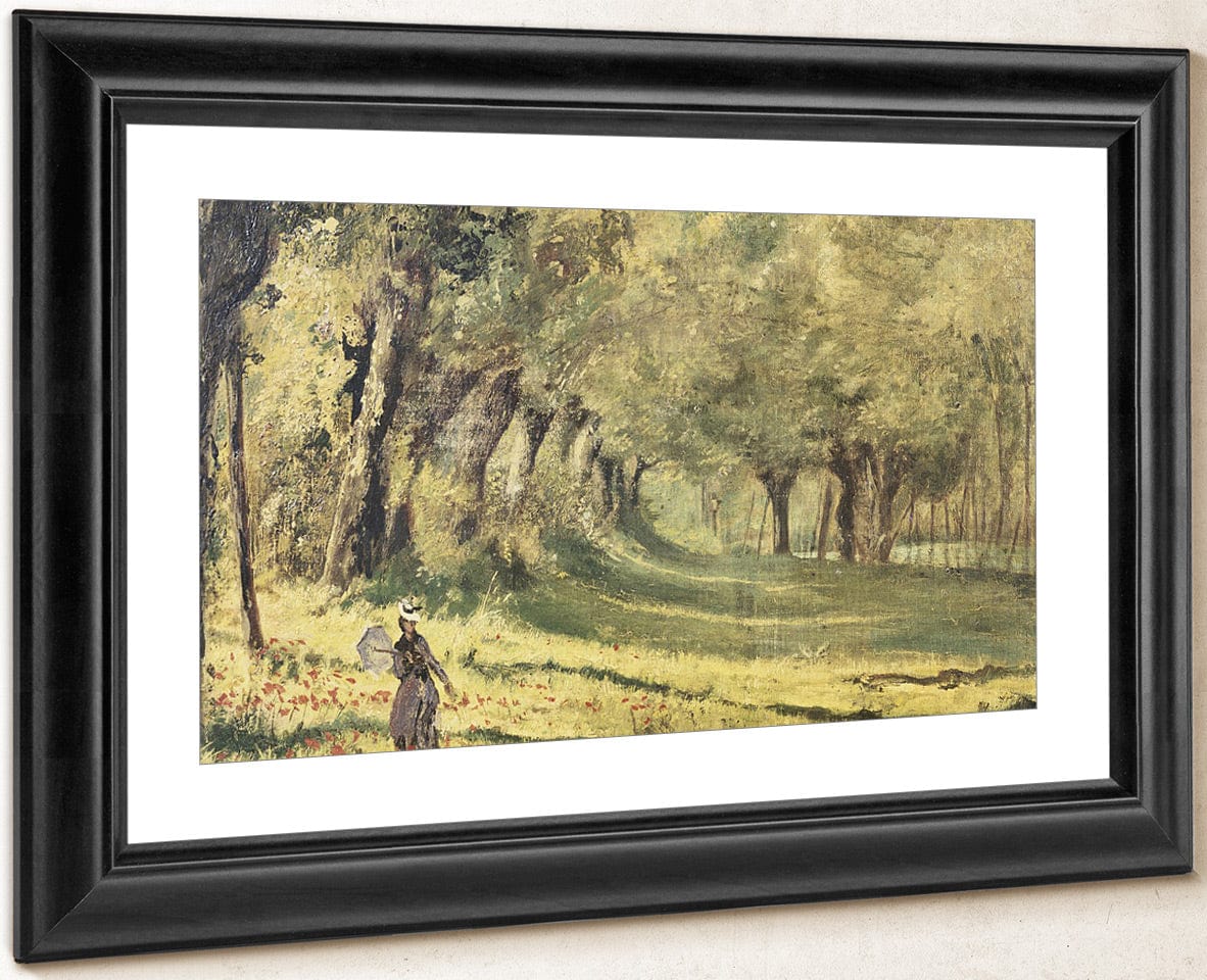 Woman In The Forest By Claude Monet Fine Art Print