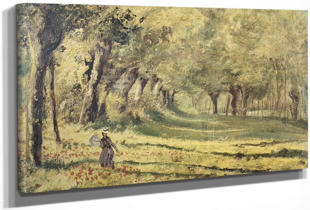 Woman In The Forest By Claude Monet Fine Art Print