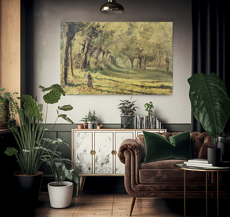 Woman In The Forest By Claude Monet Fine Art Print