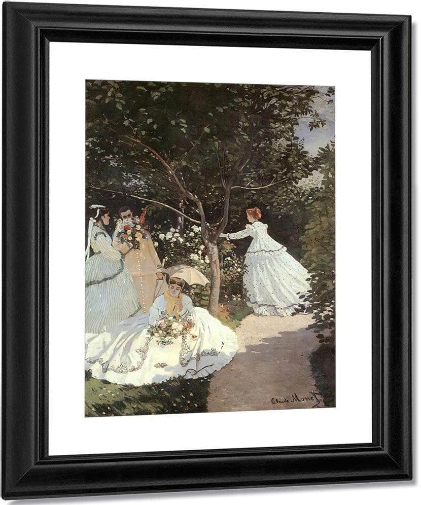 Woman In The Garden By Claude Monet Fine Art Print