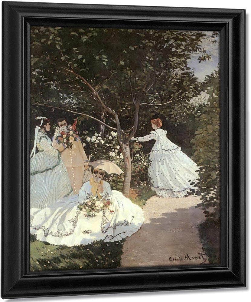 Woman In The Garden By Claude Monet Fine Art Print