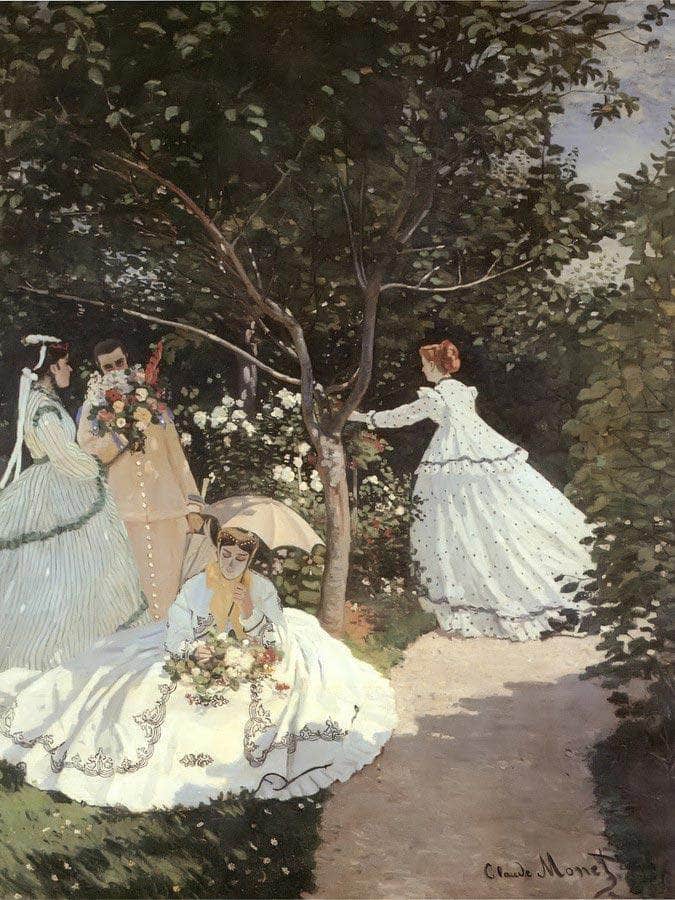 Woman In The Garden By Claude Monet Fine Art Print