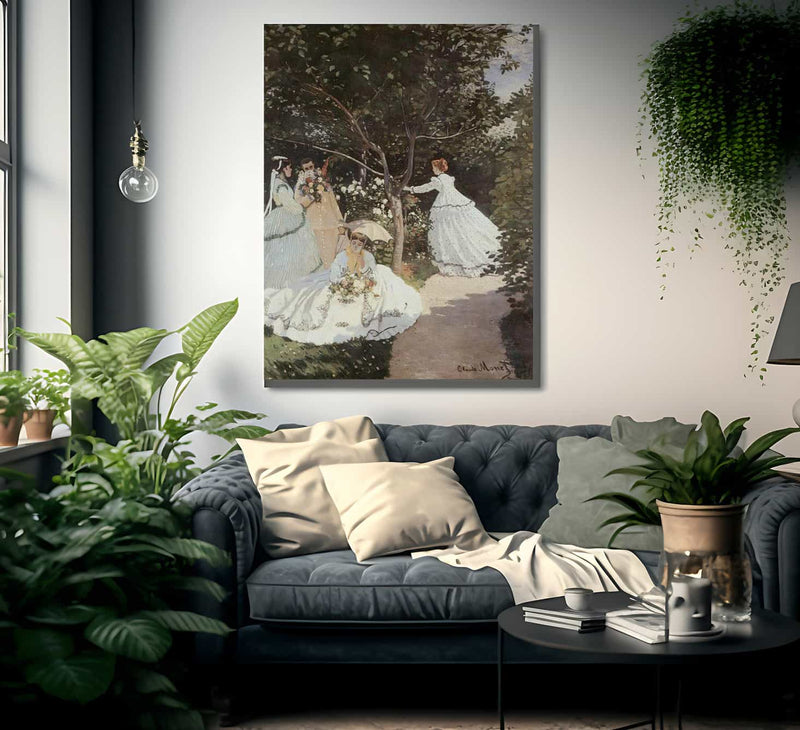 Woman In The Garden By Claude Monet Fine Art Print