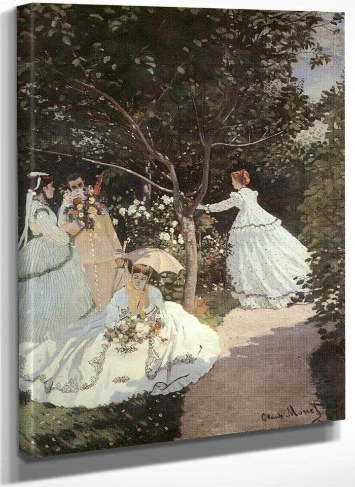 Woman In The Garden By Claude Monet Fine Art Print