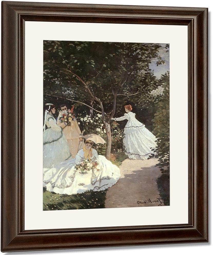 Woman In The Garden By Claude Monet Fine Art Print
