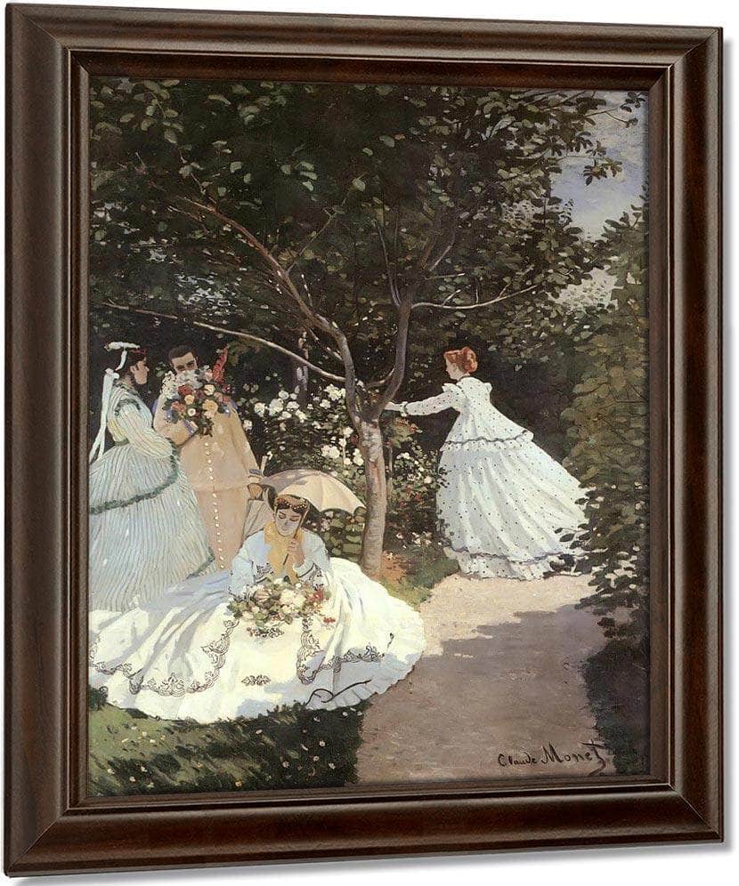 Woman In The Garden By Claude Monet Fine Art Print