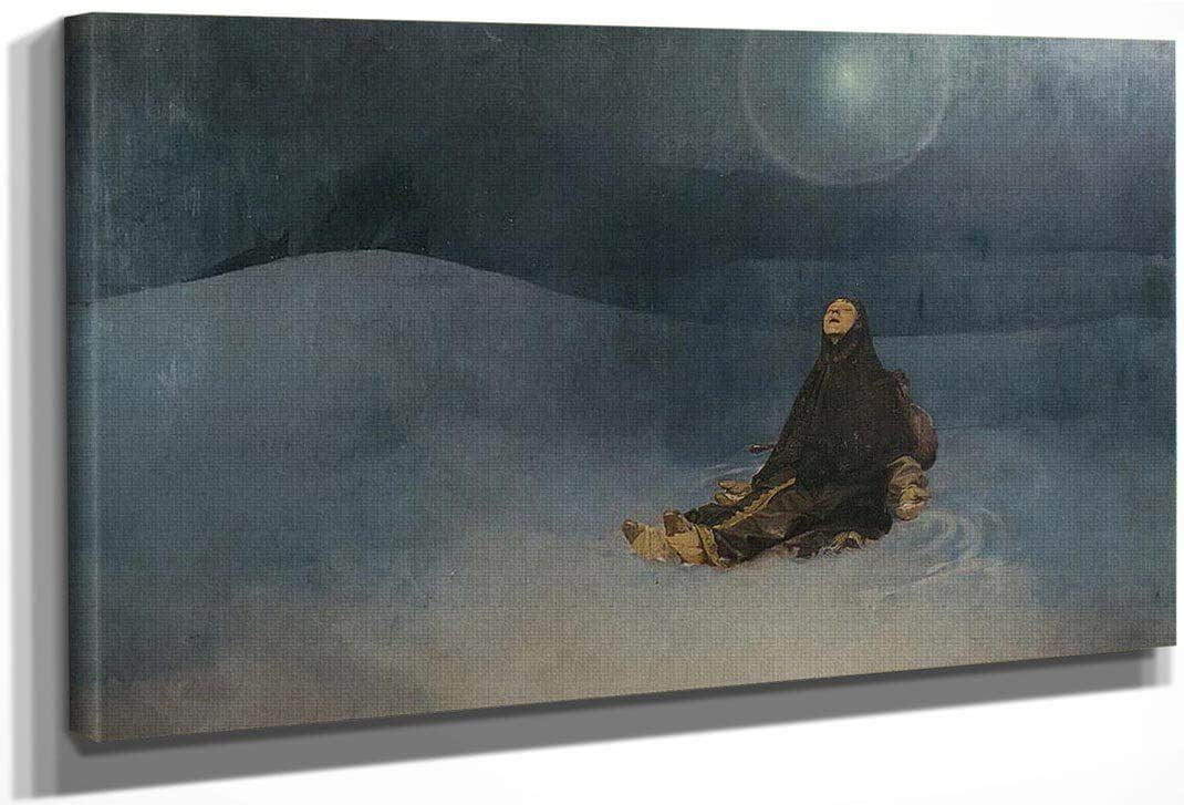 Woman In The Wilderness By Alphonse Mucha Fine Art Print