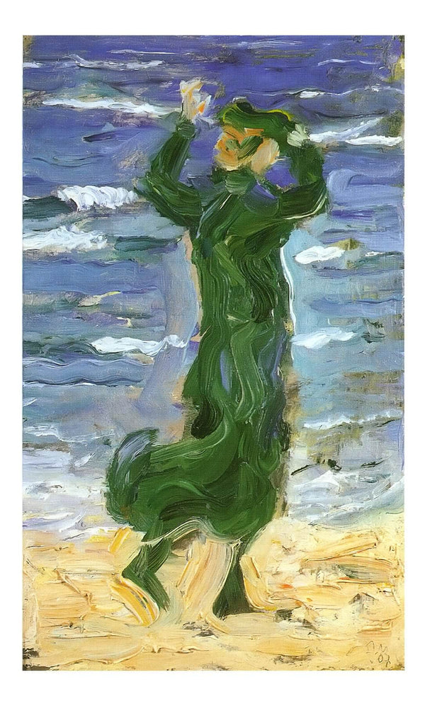 Woman In The Wind By The Sea by Franz Marc Print Fine Art Print