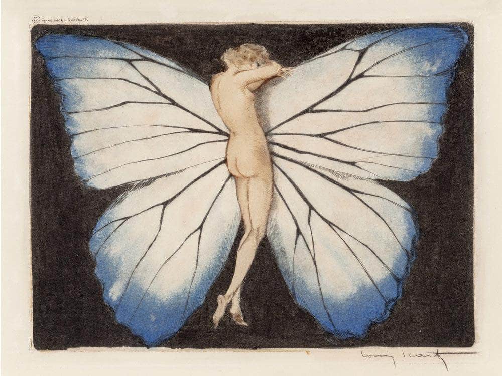 Woman In Wings 1936 By Louis Icart Fine Art Print