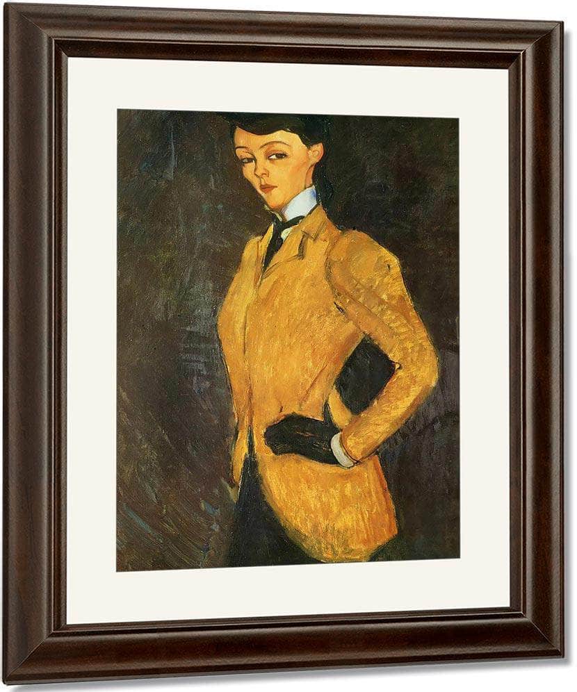 Woman In Yellow Jacket1909 By Amedeo Modigliani Fine Art Print