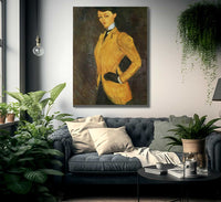 Woman In Yellow Jacket1909 By Amedeo Modigliani Fine Art Print