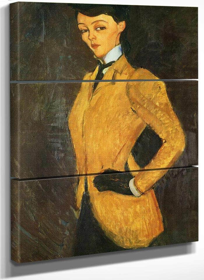 Woman In Yellow Jacket1909 By Amedeo Modigliani Fine Art Print