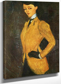 Woman In Yellow Jacket1909 By Amedeo Modigliani Fine Art Print