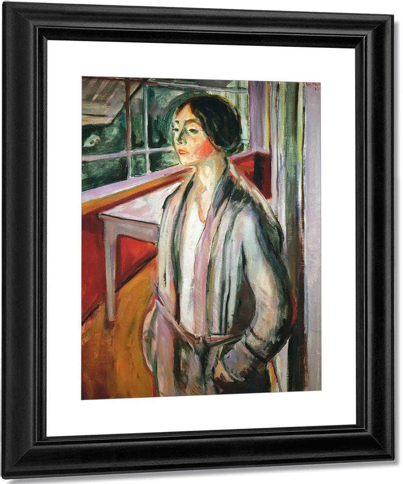 Woman On The Verandah1924 By Edvard Munch Fine Art Print