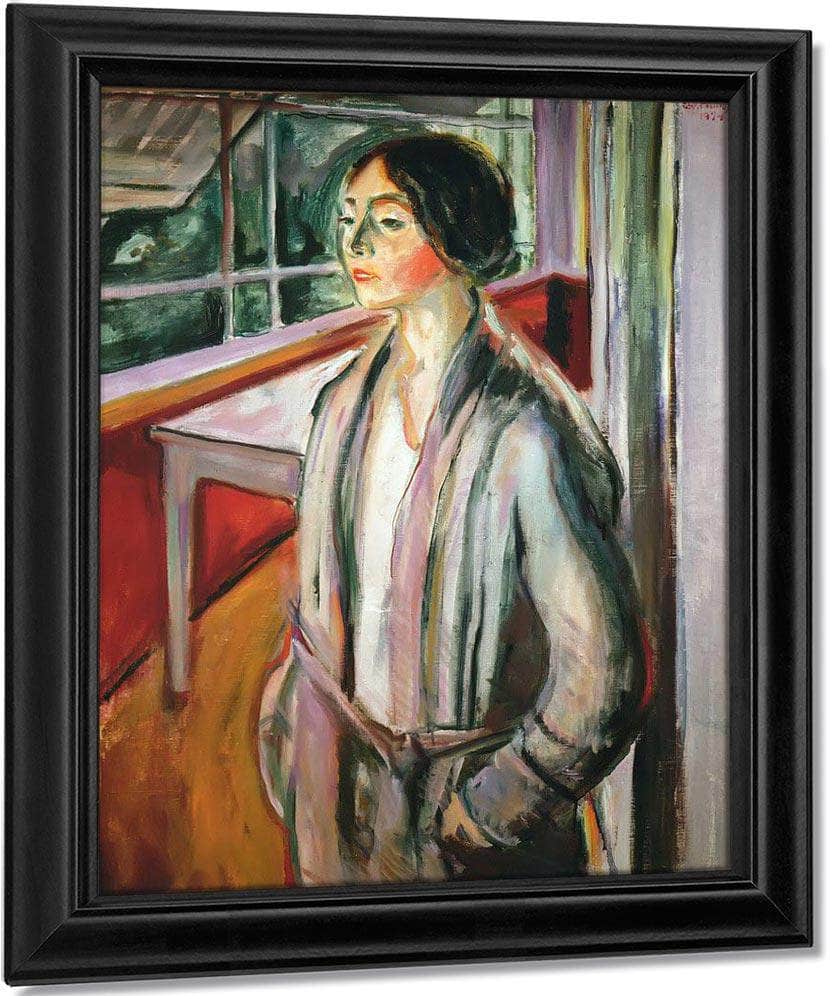 Woman On The Verandah1924 By Edvard Munch Fine Art Print
