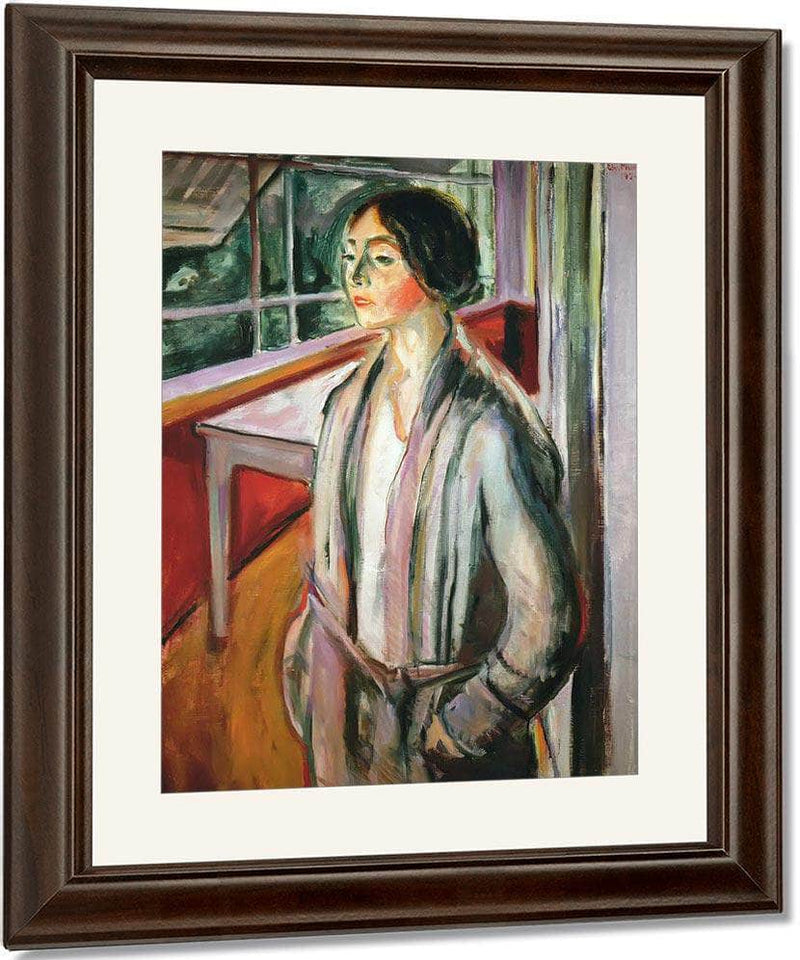 Woman On The Verandah1924 By Edvard Munch Fine Art Print