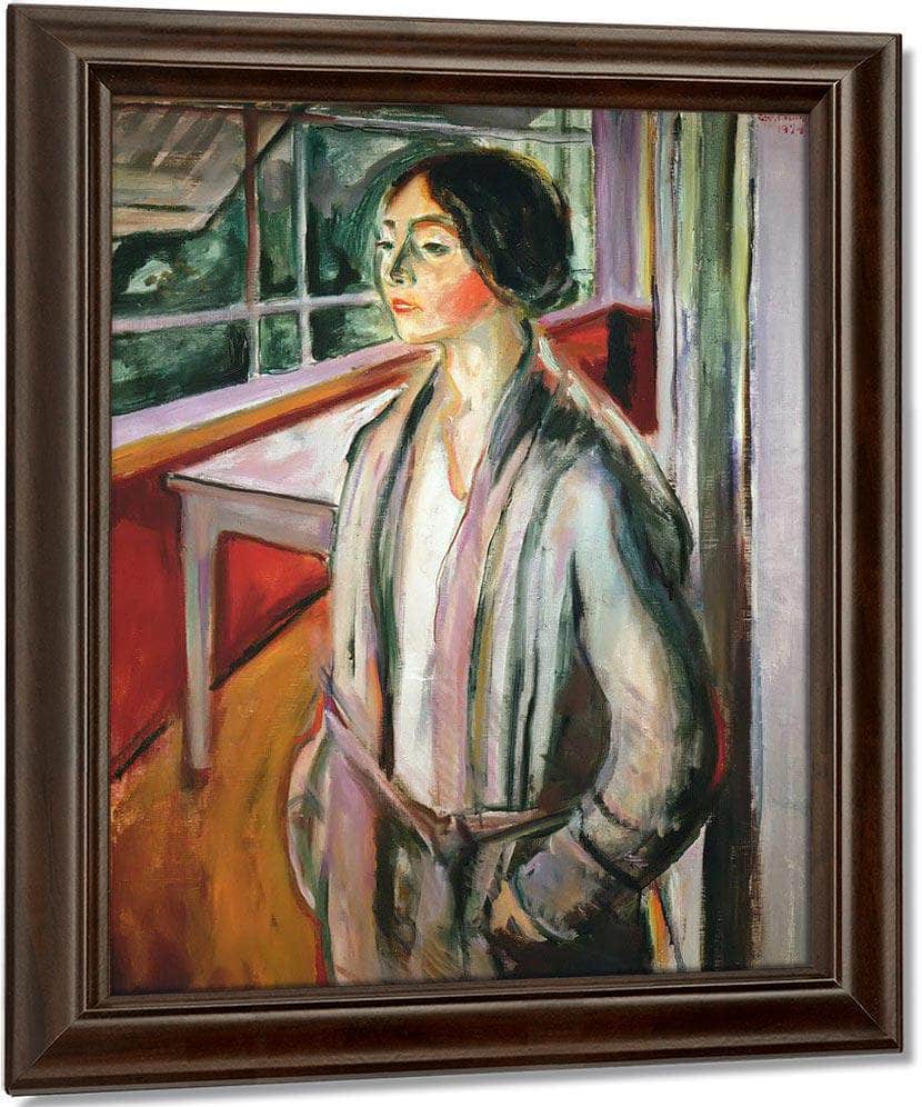 Woman On The Verandah1924 By Edvard Munch Fine Art Print