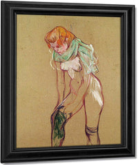 Woman Pulling Up Her Stocking By Henri Marie Raymond De Toulouse Lautrec Monfa Fine Art Print