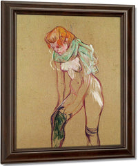 Woman Pulling Up Her Stocking By Henri Marie Raymond De Toulouse Lautrec Monfa Fine Art Print