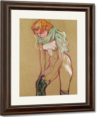 Woman Pulling Up Her Stocking By Henri Marie Raymond De Toulouse Lautrec Monfa Fine Art Print