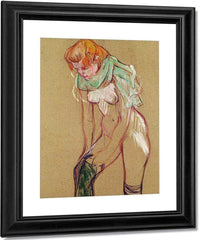 Woman Pulling Up Her Stocking By Henri Marie Raymond De Toulouse Lautrec Monfa Fine Art Print