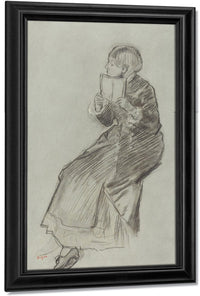 Woman Reading A Book By Edgar Degas Fine Art Print