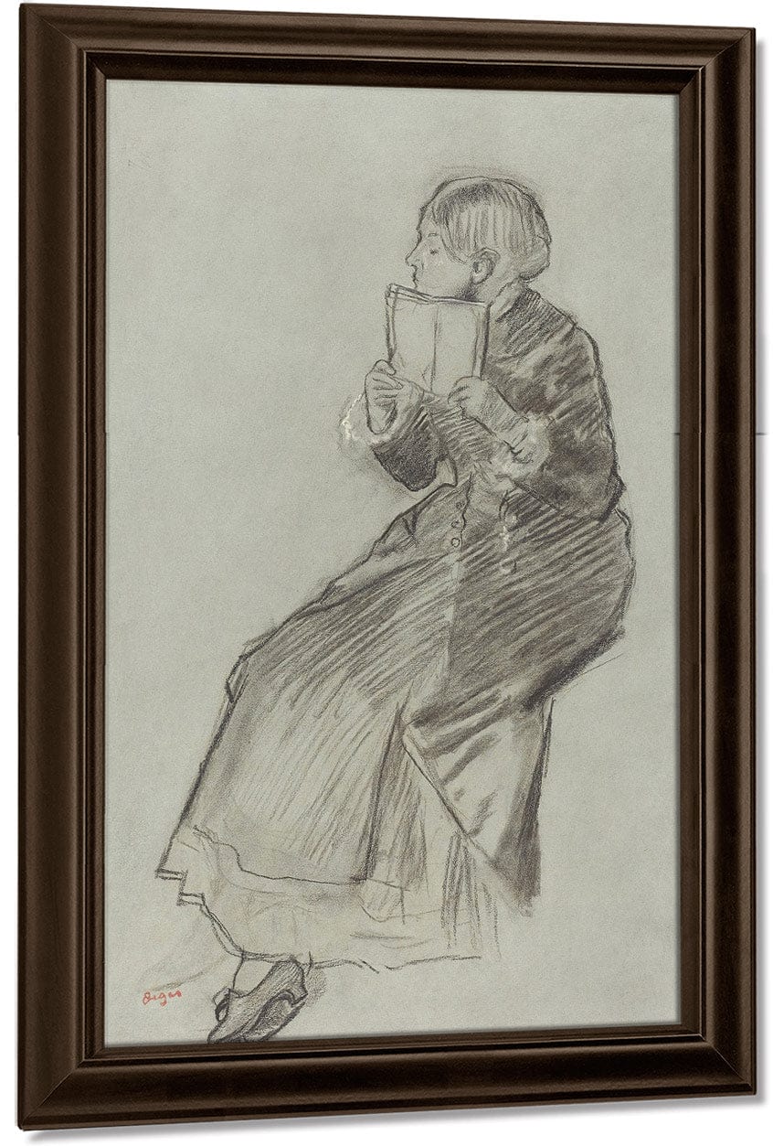 Woman Reading A Book By Edgar Degas Fine Art Print