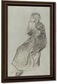 Woman Reading A Book By Edgar Degas Fine Art Print