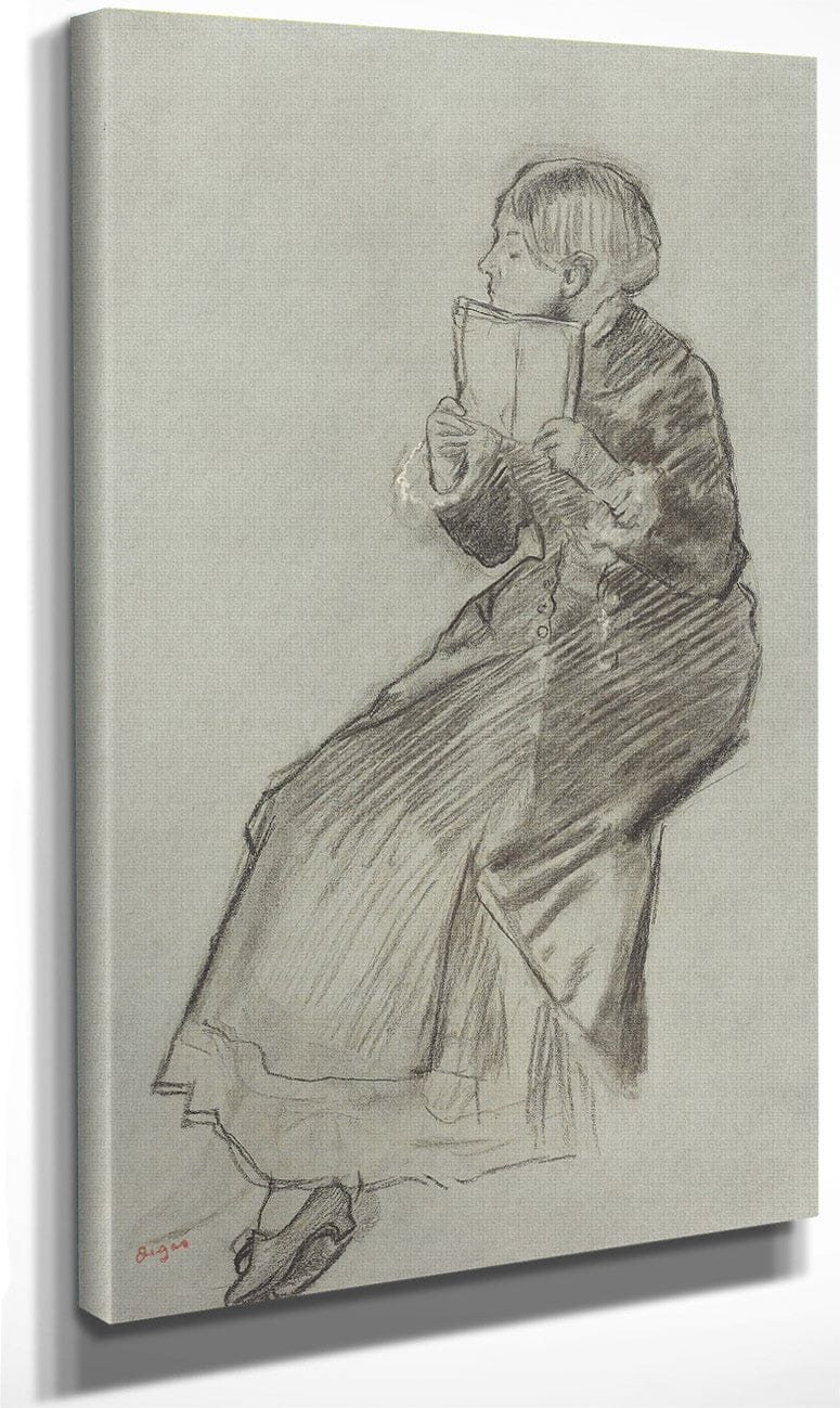 Woman Reading A Book By Edgar Degas Fine Art Print